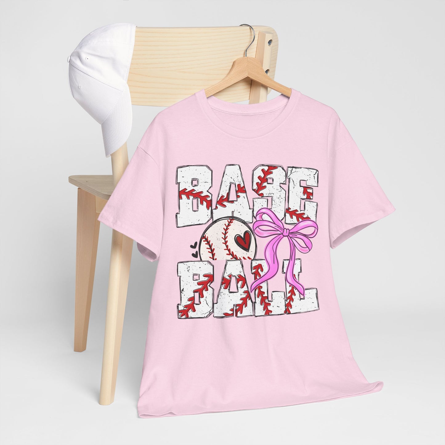 Baseball Tee — Cute Pink Bow Graphic Shirt