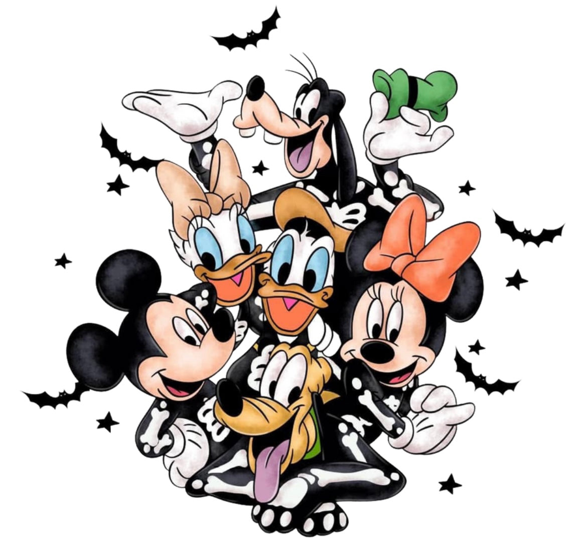 Halloween Bag Design - Disney Characters as Skeletons