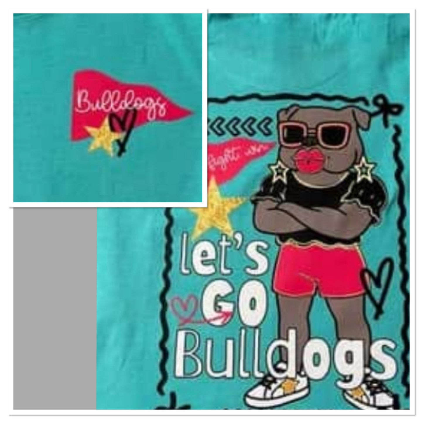 *SALE ITEM Let’s Go Bulldogs W/Lips Front & Back Design