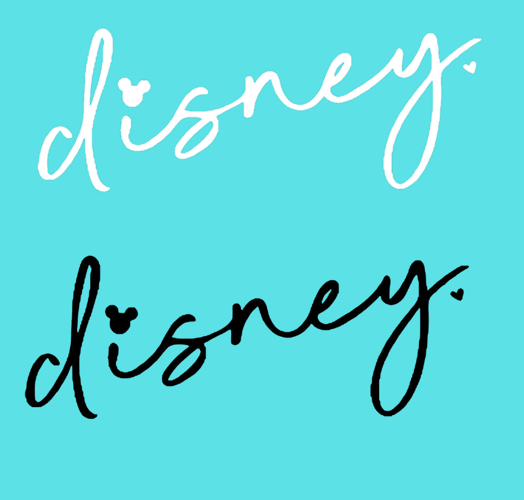 Disney Simple Cursive Any Color Font (Youth)