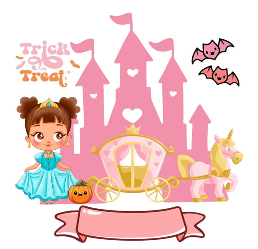 Halloween Bag Design -  Princess with Pink Castle
