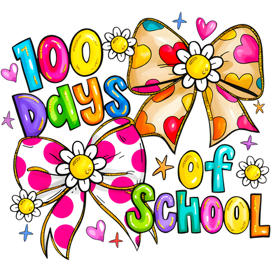 100 Days Polka Dot Bow