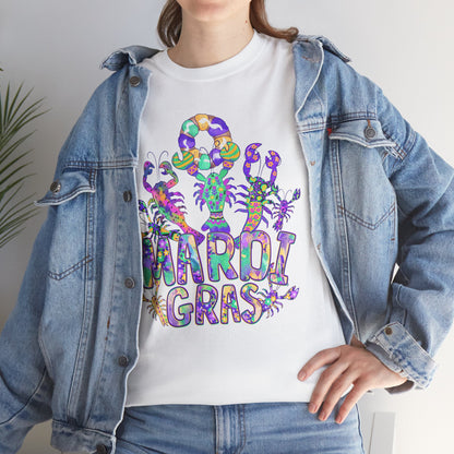 Mardi Gras Watercolor Crawfish on a Gildan T-Shirt