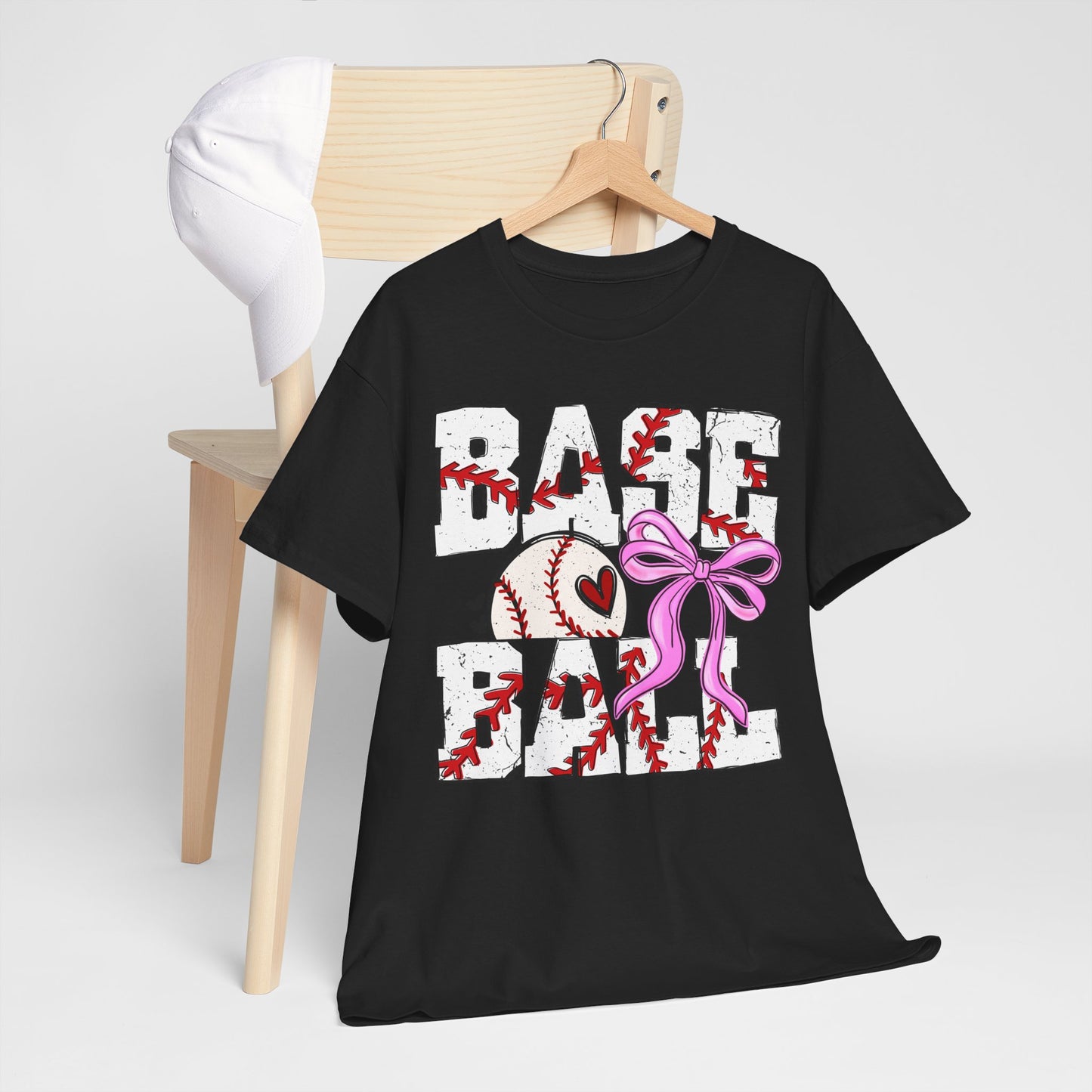 Baseball Tee — Cute Pink Bow Graphic Shirt