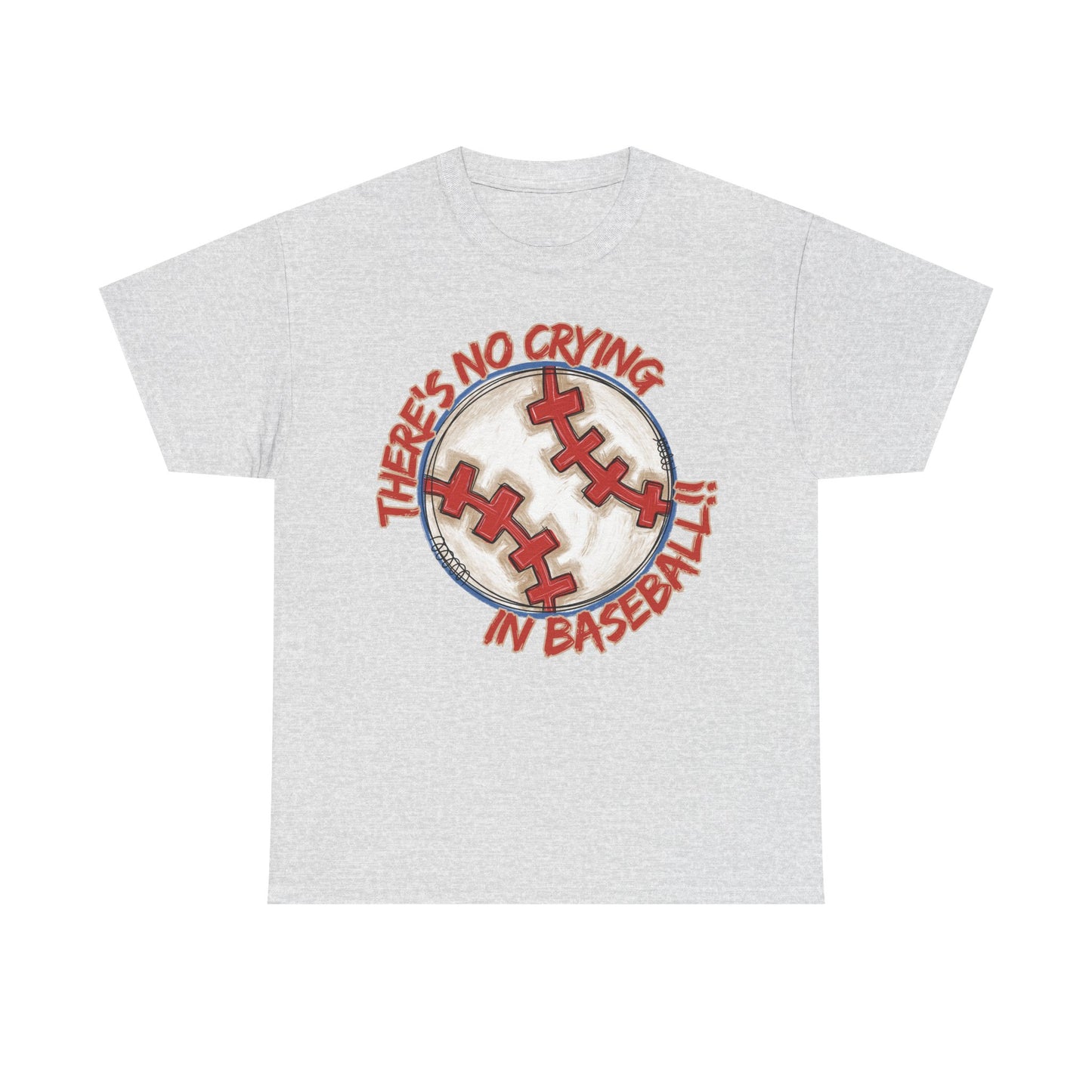There’s No Crying in Baseball Watercolor Baseball Graphic Shirt