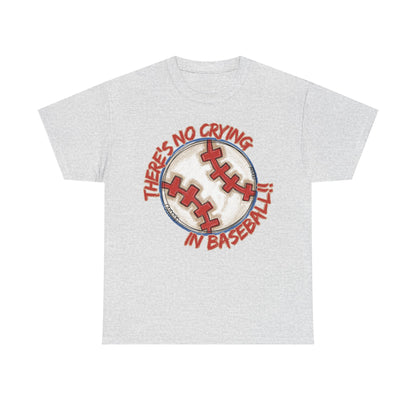 There’s No Crying in Baseball Watercolor Baseball Graphic Shirt