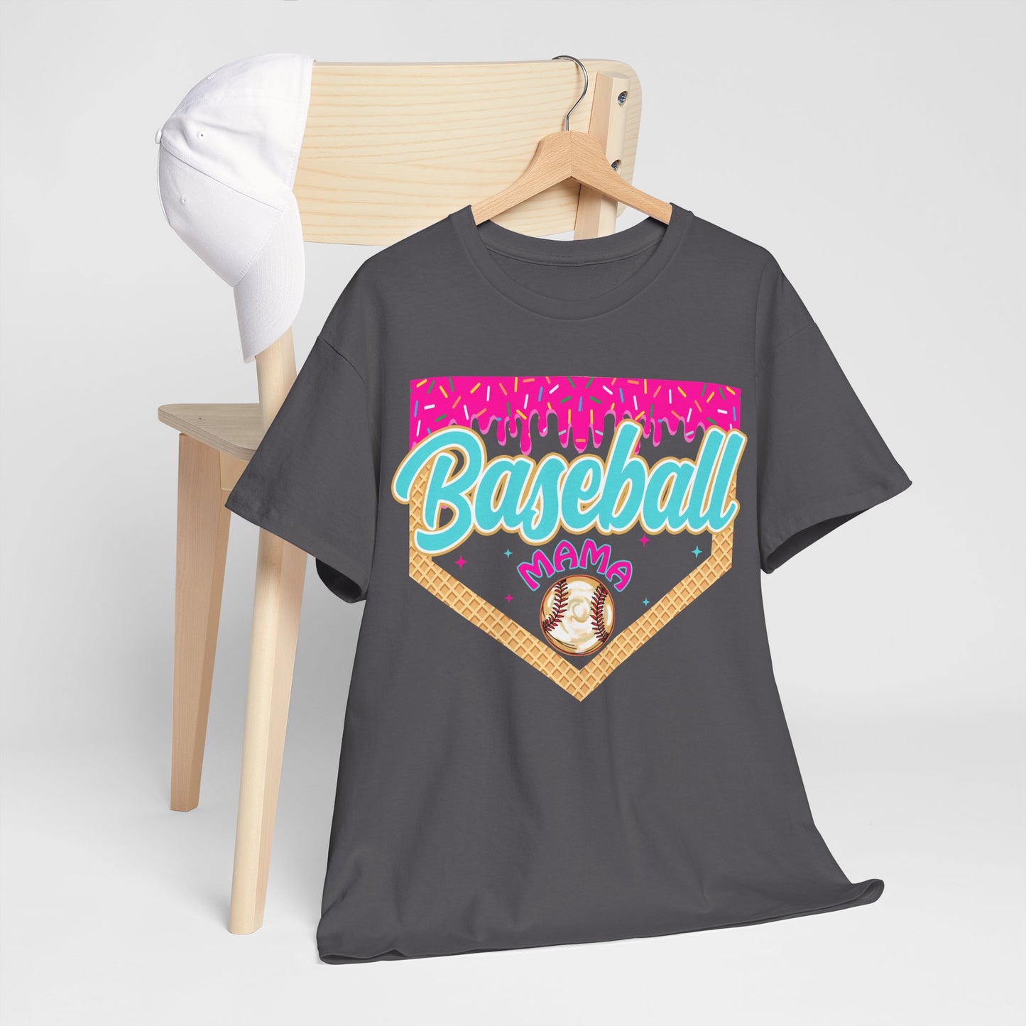 Baseball Mama Drip Tee — Ice Cream Drip Baseball Mama Graphic Shirt
