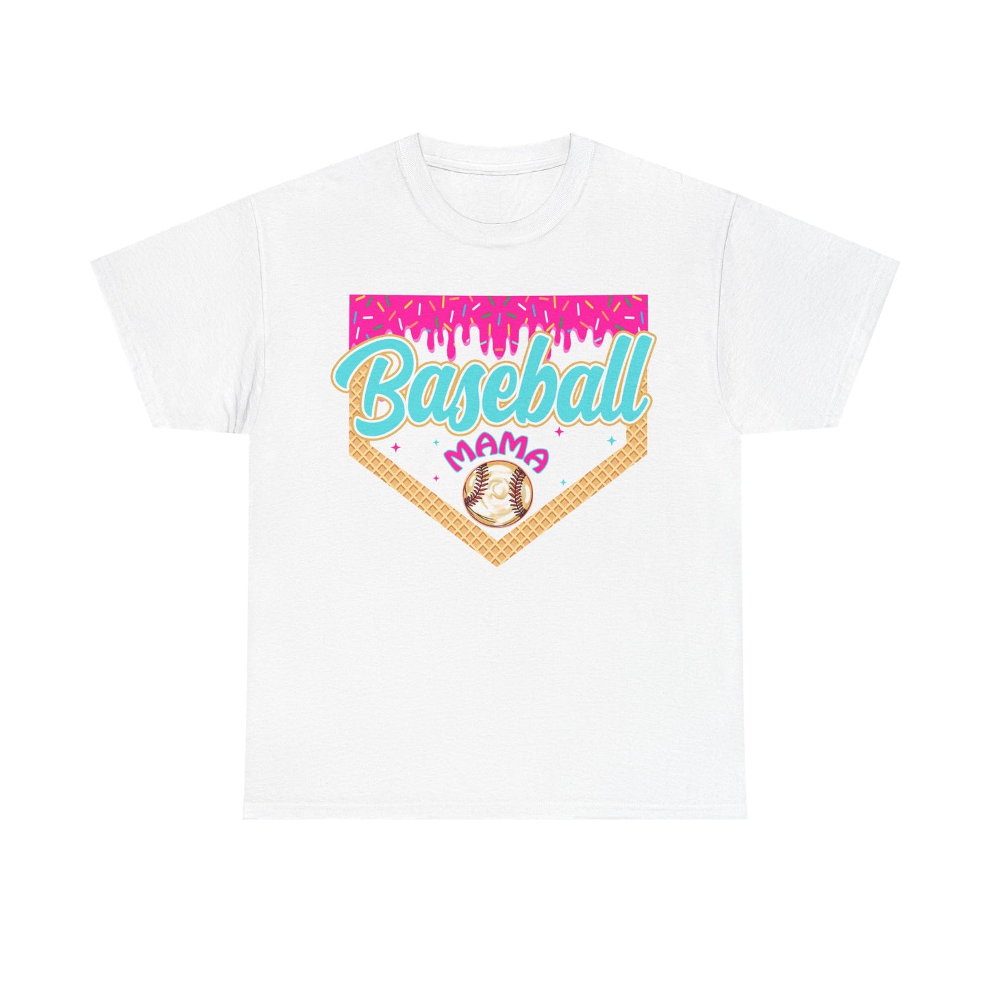 Baseball Mama Drip Tee — Ice Cream Drip Baseball Mama Graphic Shirt