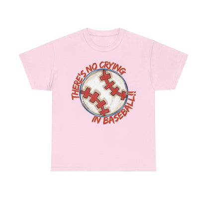 There’s No Crying in Baseball Watercolor Baseball Graphic Shirt