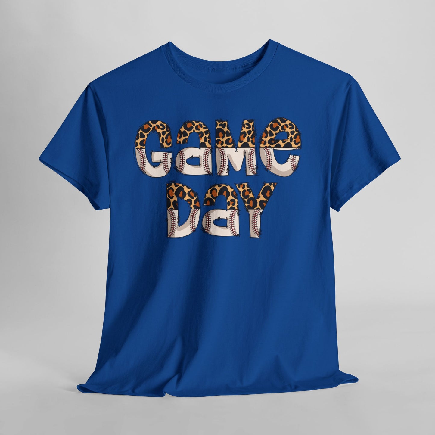 Game Day Split Leopard Print Baseball Graphic Shirt