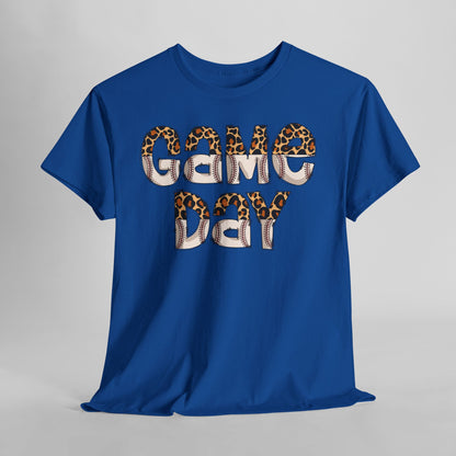 Game Day Split Leopard Print Baseball Graphic Shirt