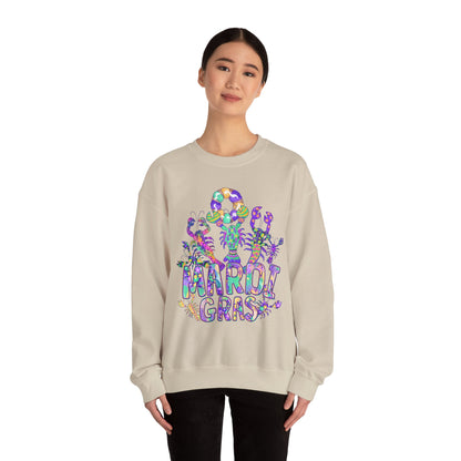 Mardi Gras Watercolor Crawfish on a Gildan Sweatshirt