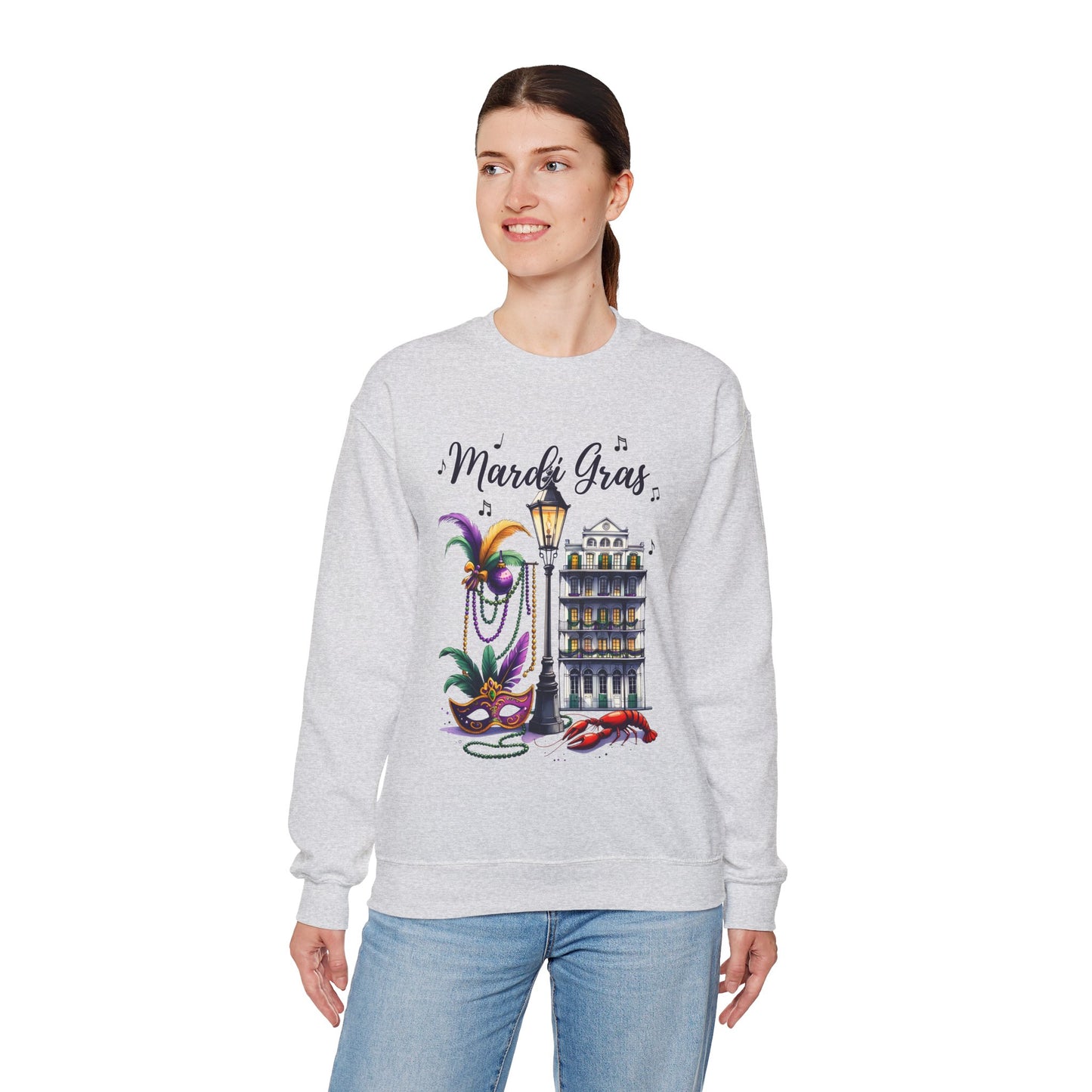 Mardi Gras Street Town Gildan Sweatshirt