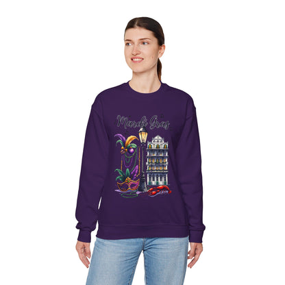 Mardi Gras Street Town Gildan Sweatshirt
