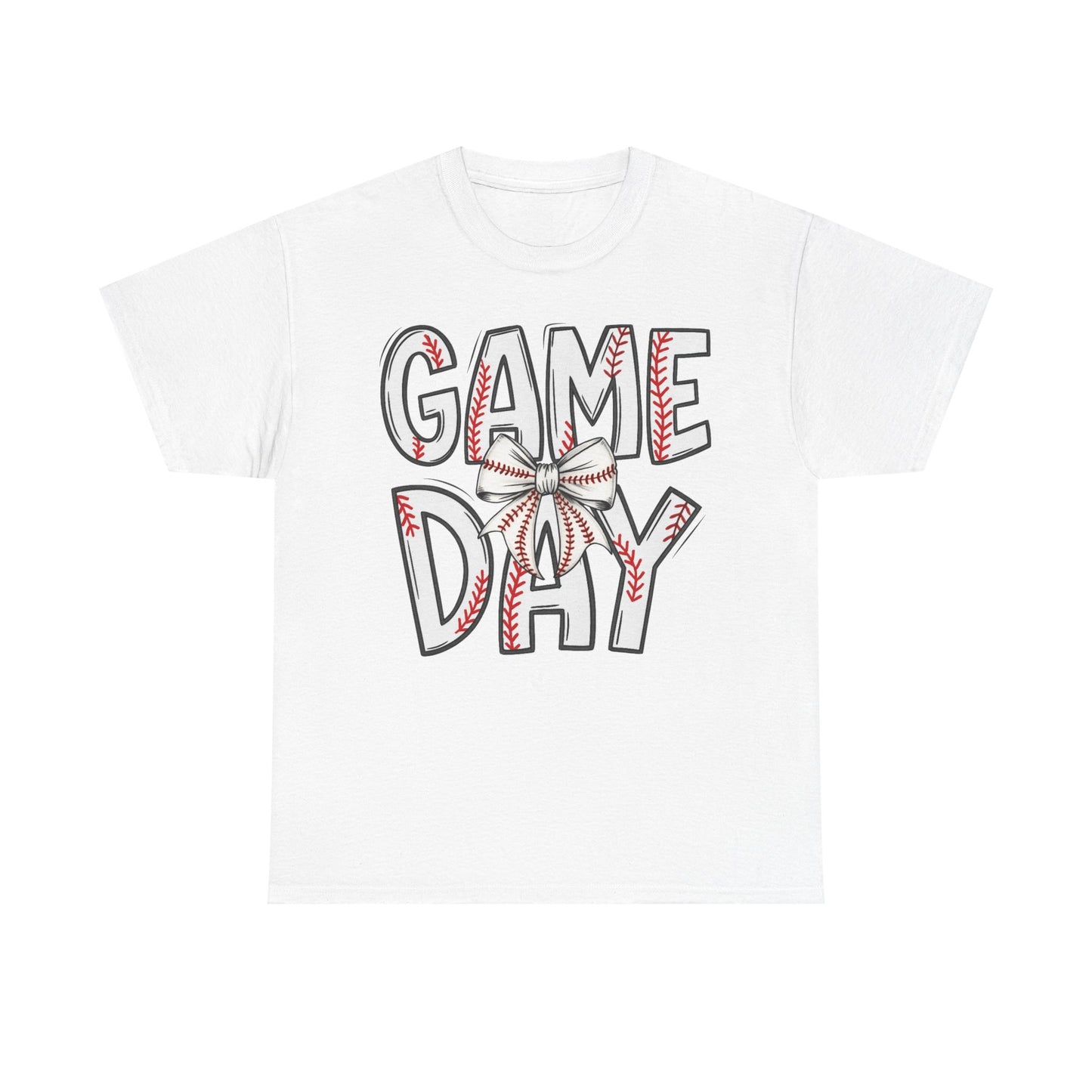 Game Day Baseball Letters Coquette Bow Graphic Shirt
