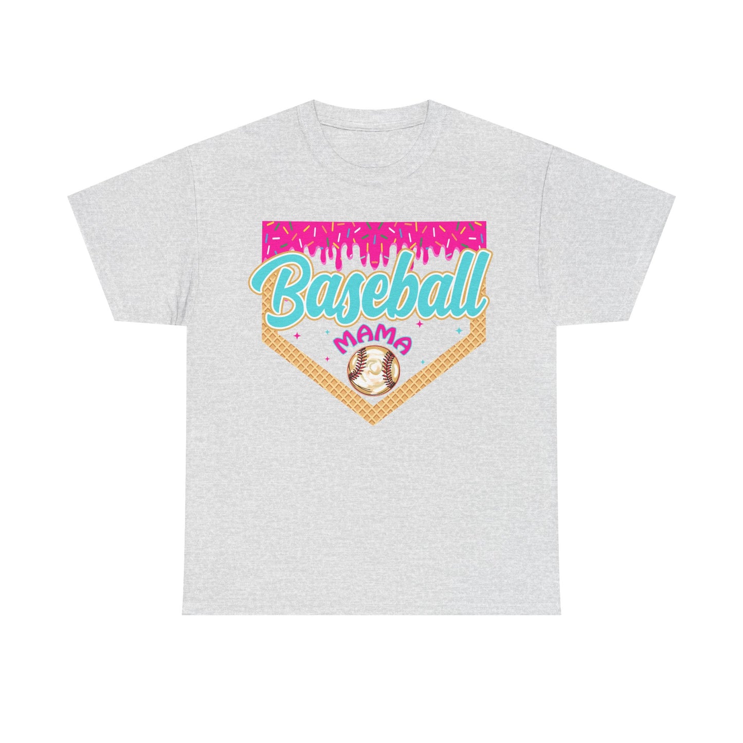 Baseball Mama Drip Tee — Ice Cream Drip Baseball Mama Graphic Shirt