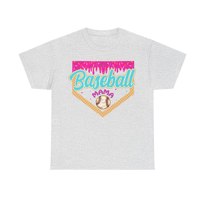 Baseball Mama Drip Tee — Ice Cream Drip Baseball Mama Graphic Shirt