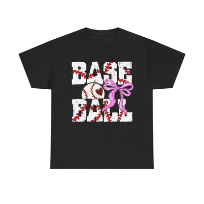 Baseball Tee — Cute Pink Bow Graphic Shirt