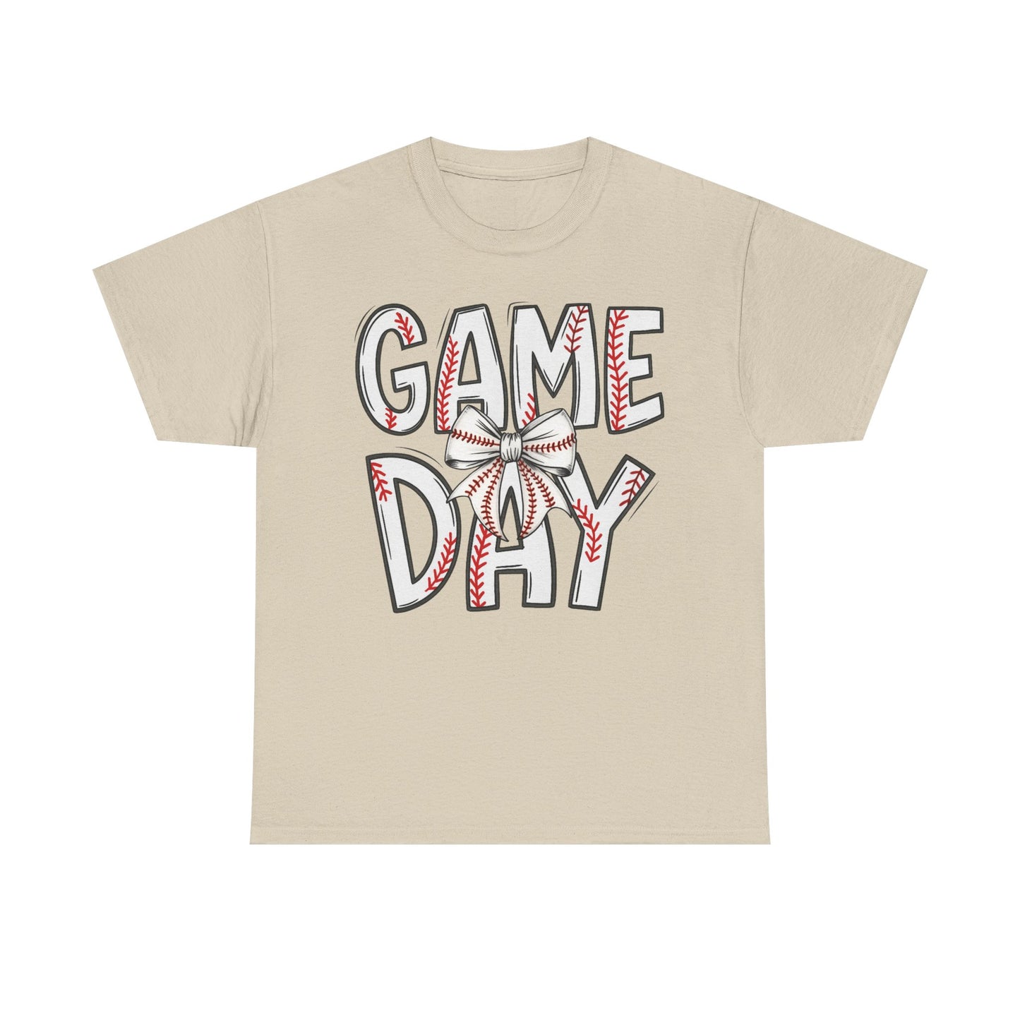 Game Day Baseball Letters Coquette Bow Graphic Shirt