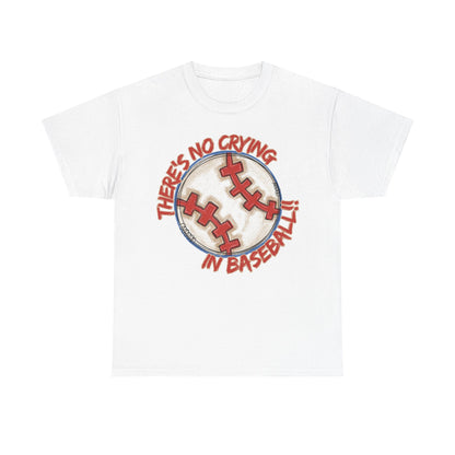 There’s No Crying in Baseball Watercolor Baseball Graphic Shirt