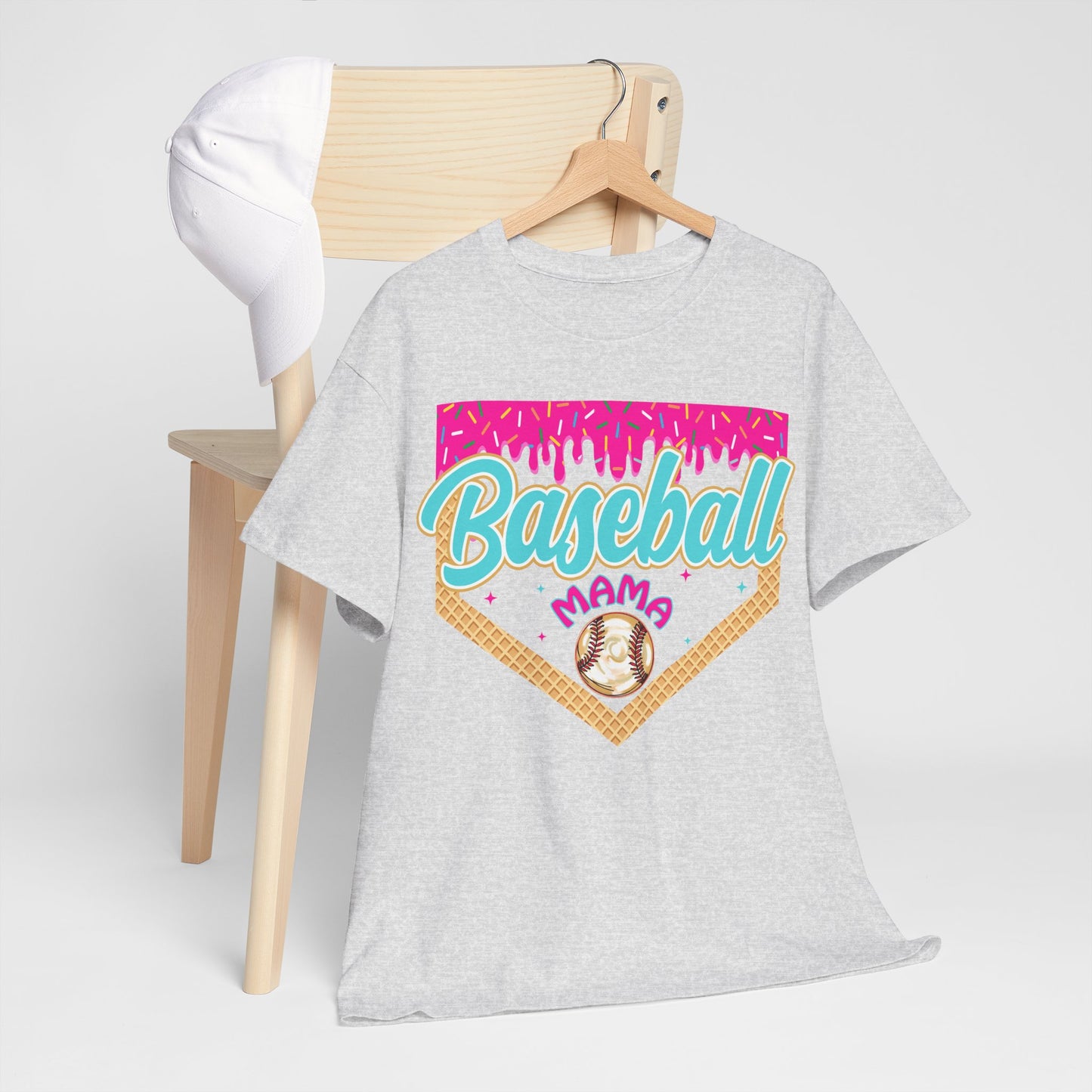 Baseball Mama Drip Tee — Ice Cream Drip Baseball Mama Graphic Shirt