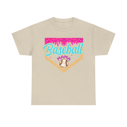 Baseball Mama Drip Tee — Ice Cream Drip Baseball Mama Graphic Shirt