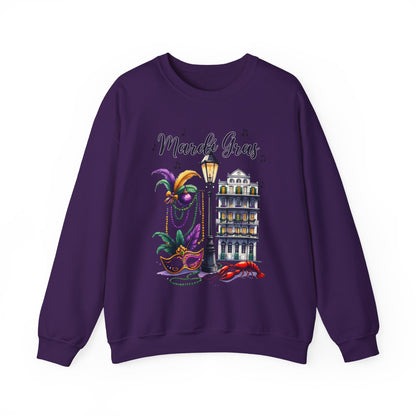 Mardi Gras Street Town Gildan Sweatshirt