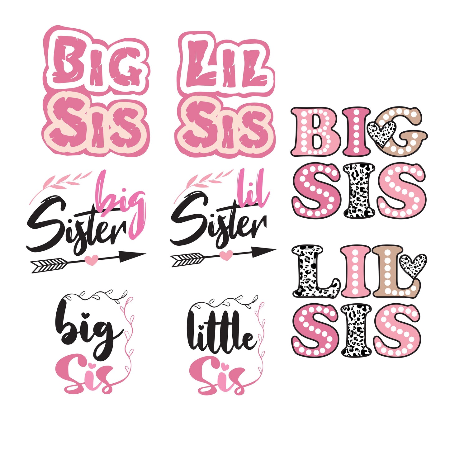 Family Name Designs (to be paired with a blank shirt)