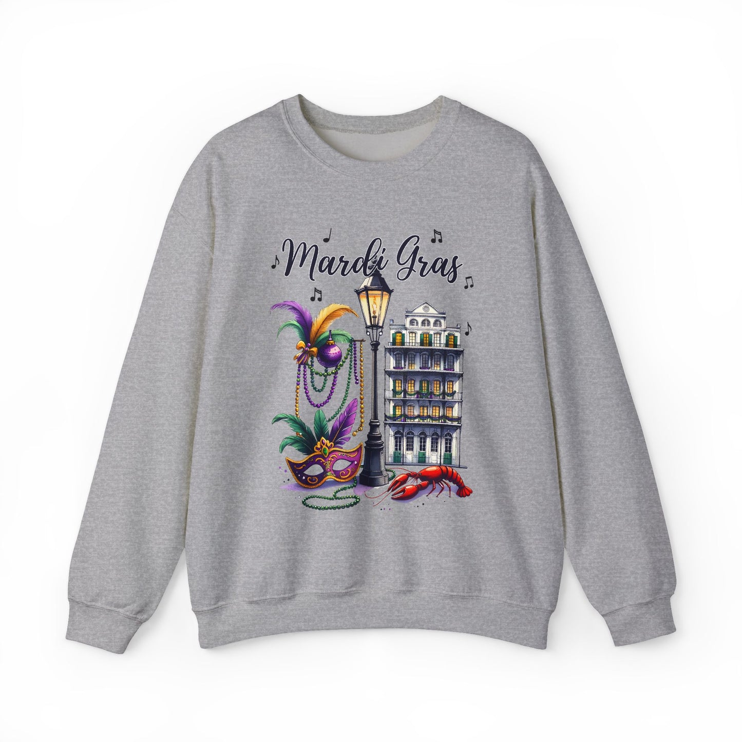 Mardi Gras Street Town Gildan Sweatshirt