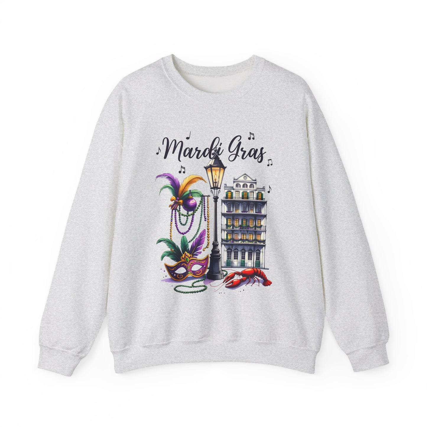Mardi Gras Street Town Gildan Sweatshirt