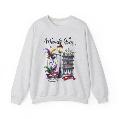 Mardi Gras Street Town Gildan Sweatshirt