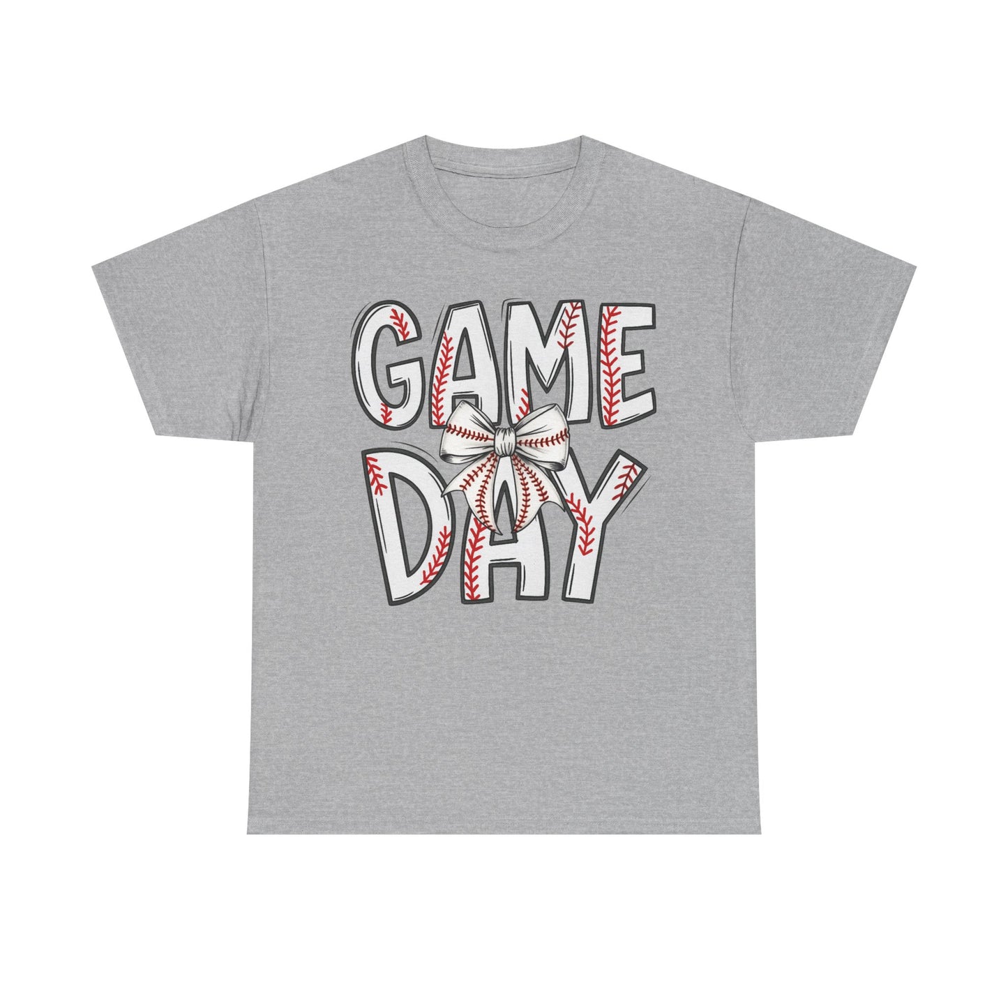 Game Day Baseball Letters Coquette Bow Graphic Shirt