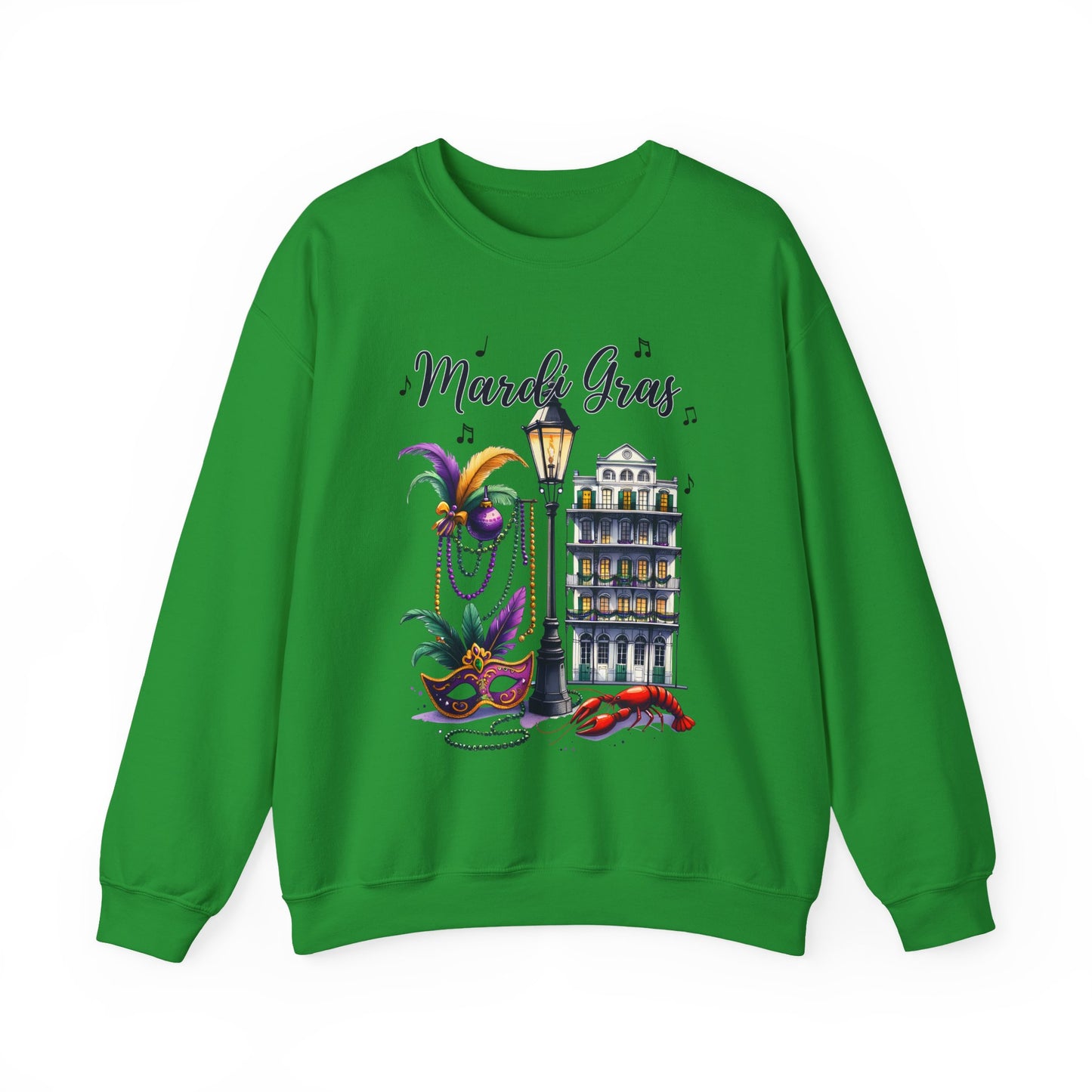 Mardi Gras Street Town Gildan Sweatshirt