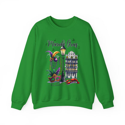 Mardi Gras Street Town Gildan Sweatshirt