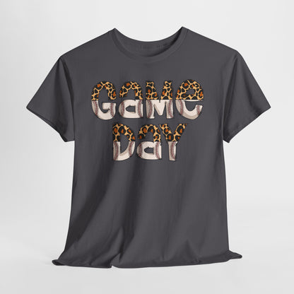 Game Day Split Leopard Print Baseball Graphic Shirt