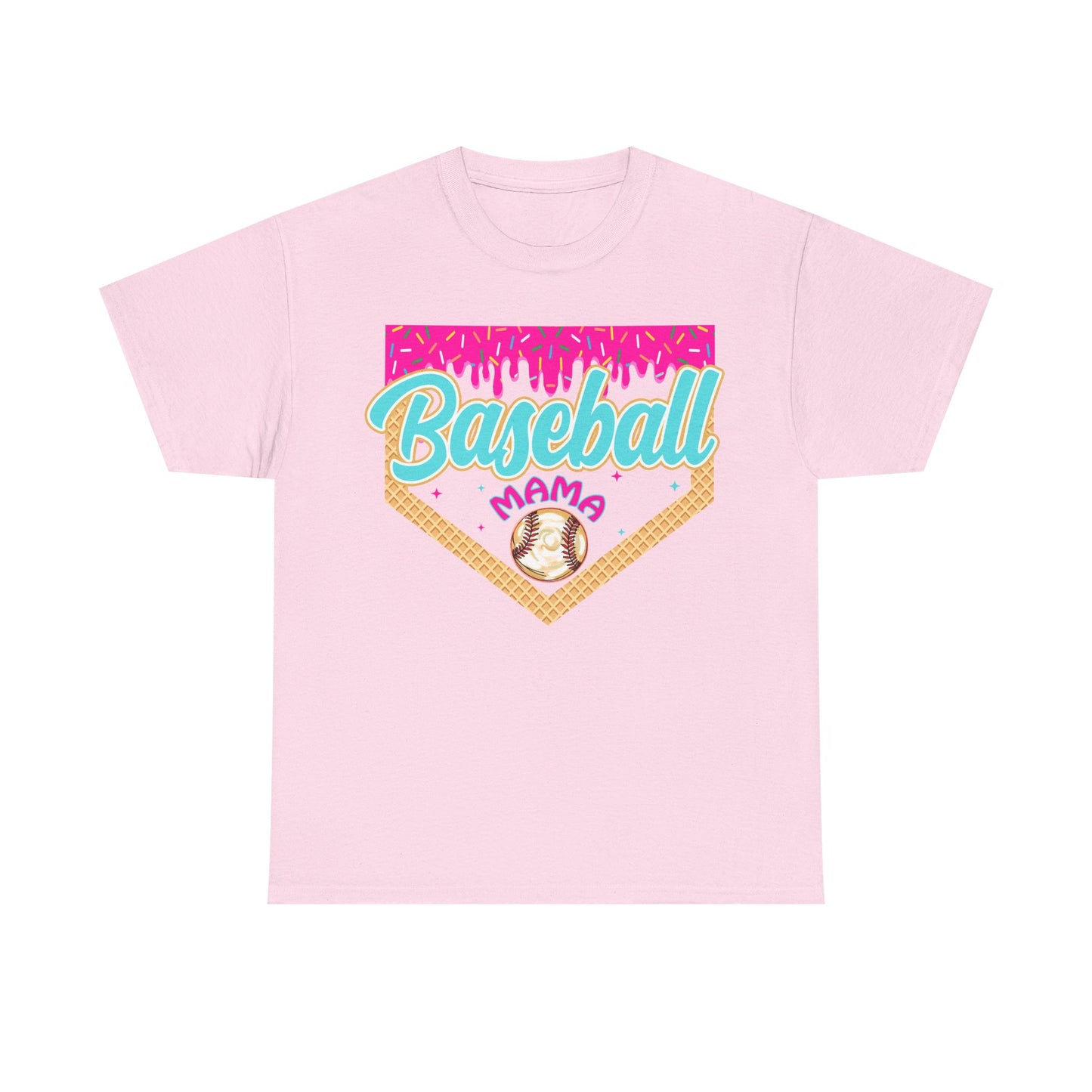 Baseball Mama Drip Tee — Ice Cream Drip Baseball Mama Graphic Shirt