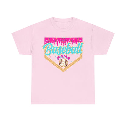 Baseball Mama Drip Tee — Ice Cream Drip Baseball Mama Graphic Shirt