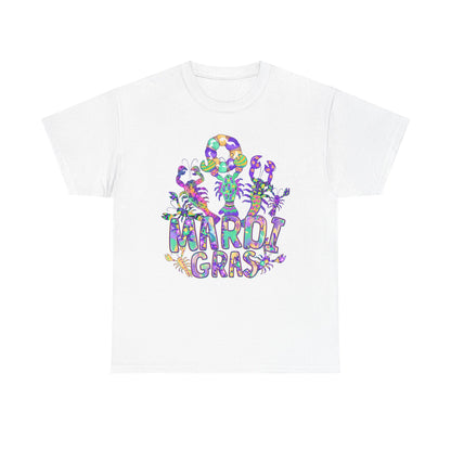 Mardi Gras Watercolor Crawfish on a Gildan T-Shirt