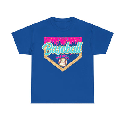 Baseball Mama Drip Tee — Ice Cream Drip Baseball Mama Graphic Shirt