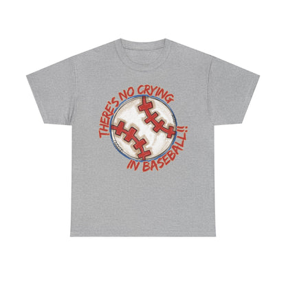 There’s No Crying in Baseball Watercolor Baseball Graphic Shirt