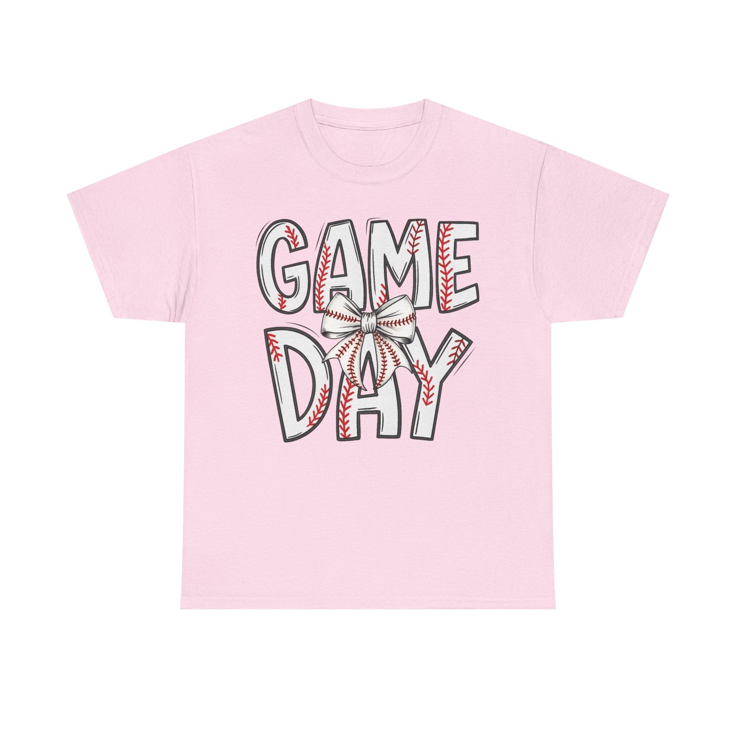 Game Day Baseball Letters Coquette Bow Graphic Shirt
