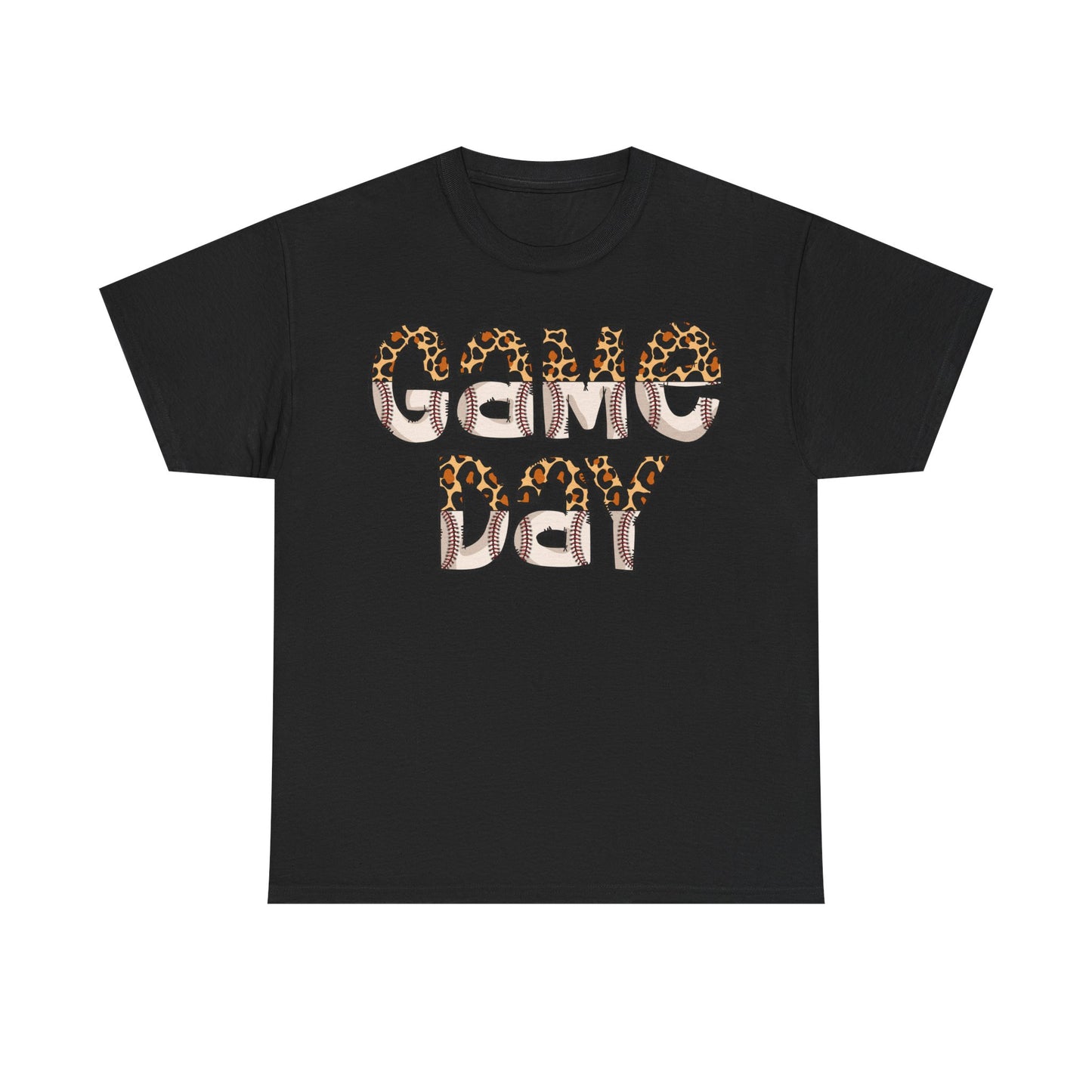 Game Day Split Leopard Print Baseball Graphic Shirt