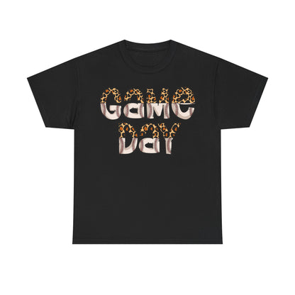 Game Day Split Leopard Print Baseball Graphic Shirt