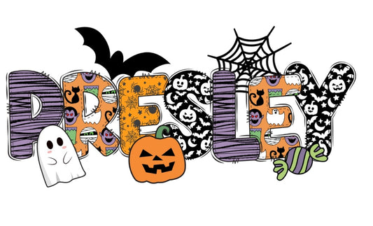 Halloween Bag Design - Custom Name Made From Halloween Letters