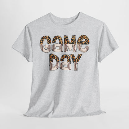 Game Day Split Leopard Print Baseball Graphic Shirt