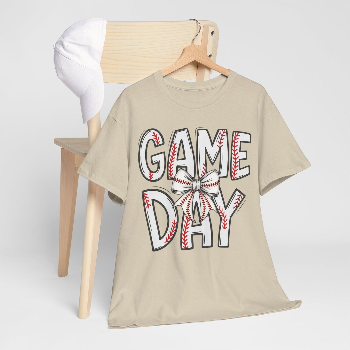Game Day Baseball Letters Coquette Bow Graphic Shirt
