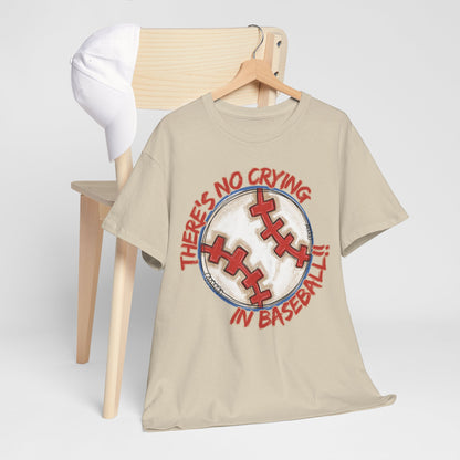 There’s No Crying in Baseball Watercolor Baseball Graphic Shirt