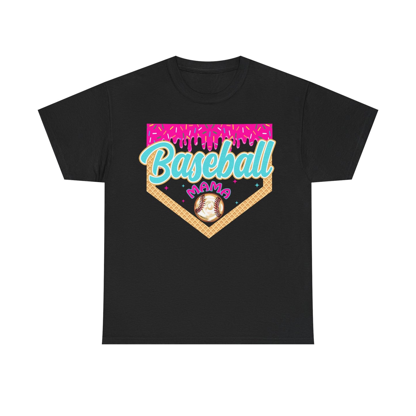 Baseball Mama Drip Tee — Ice Cream Drip Baseball Mama Graphic Shirt