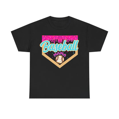 Baseball Mama Drip Tee — Ice Cream Drip Baseball Mama Graphic Shirt