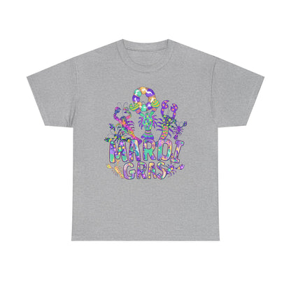 Mardi Gras Watercolor Crawfish on a Gildan T-Shirt
